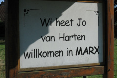 Willkommensschild in Marx