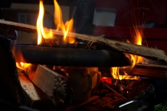 Nachtisch im Lagerfeuerofen