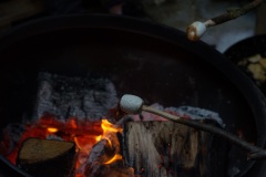 Lagerfeuer und Marshmallow