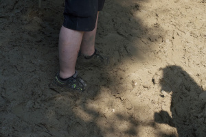 Schuhe im Schlamm